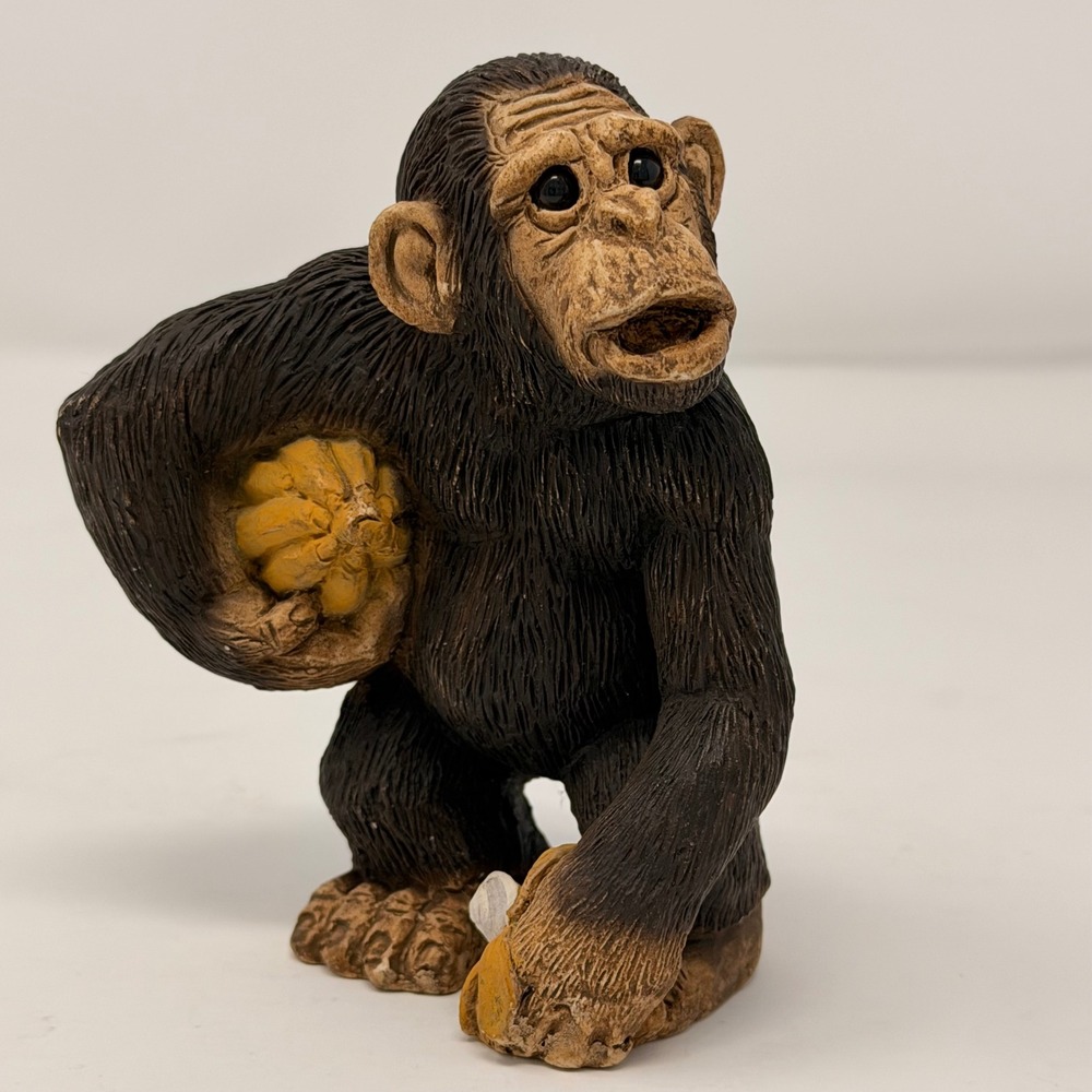 Vintage 1985 Stone Critters‎ Chimpanzee Figurine SC-195 United Design Corp USA - Picture 7 of 16